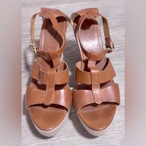 J. Crew Leather Wedges Size 10